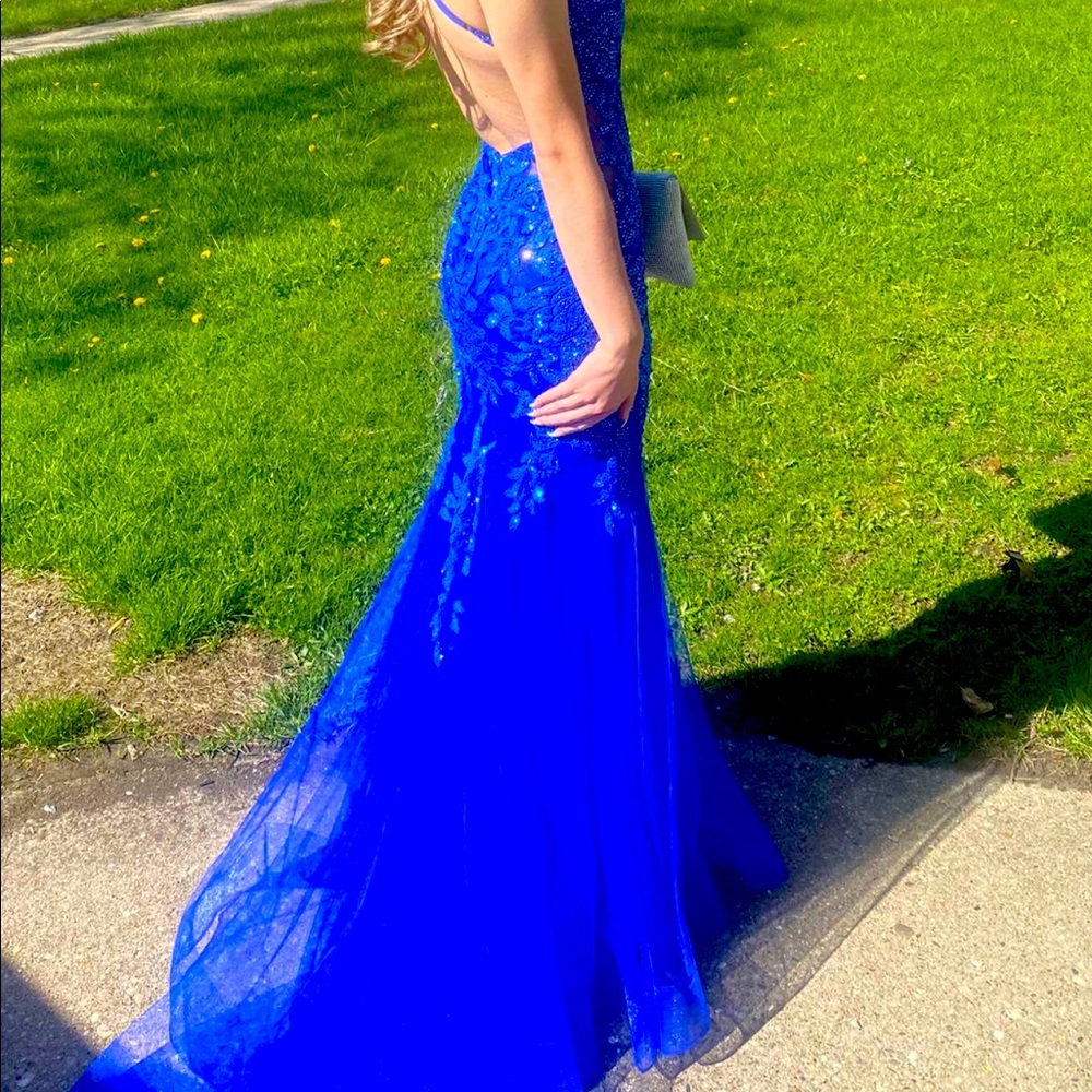 Royal blue prom dress